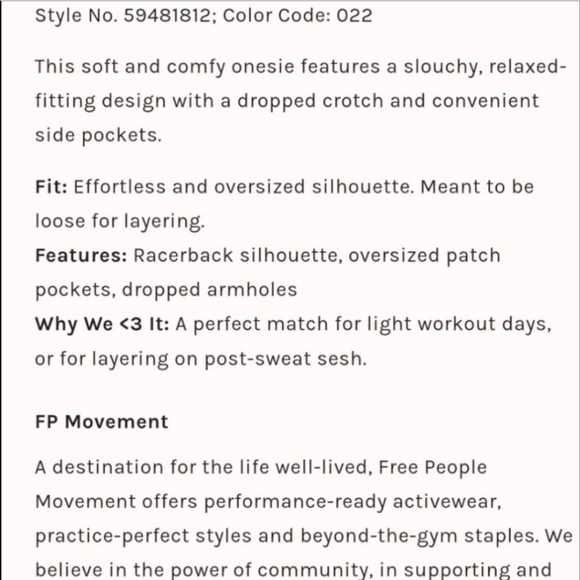 OFFERS New Free People FP Movement Hot Shot Onesie Lovestruck XS Jumpsuit Romper - Picture 11 of 16